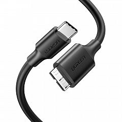 Кабель Ugreen US312 Type-C to USB 3.0 Micro-B Cable (1 метр) чёрный (20103)