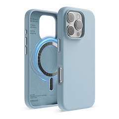 Чехол Elago Soft silicone (Liquid) с MAGSAFE для iPhone 16 Pro Max Небесно-голубой (Sky Blue)