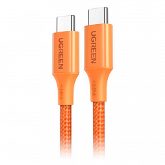 Кабель UGREEN L502 (95493) USB-C to USB-C PD 5A Max (1 метр) оранжевый