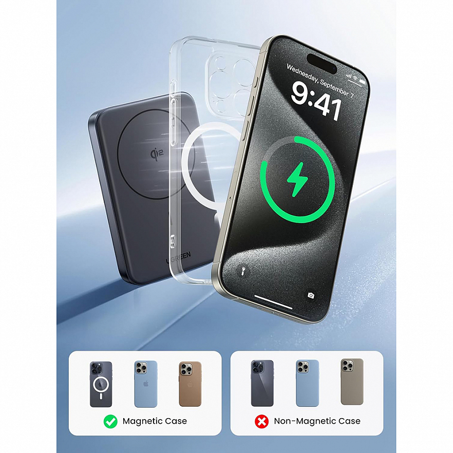 Внешний аккумулятор Ugreen PB761 (45763) 10000 мАч - 30W серый 