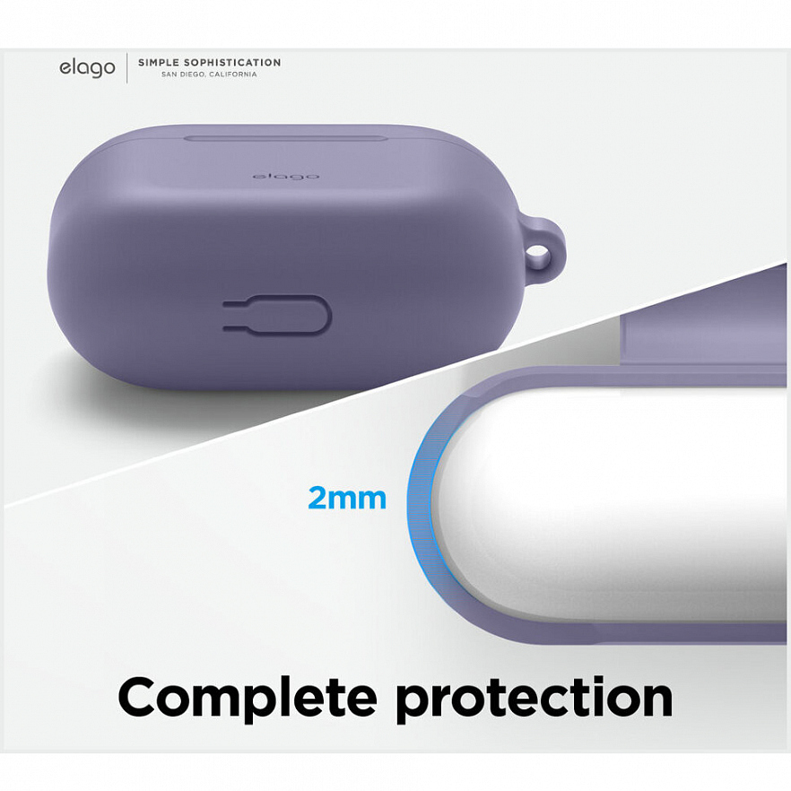 Чехол Elago Silicone Hang Case для AirPods 3 лавандово-серый (Lavender Grey)
