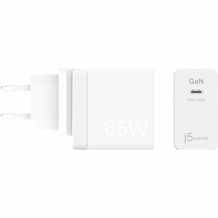 Сетевое зарядное устройство j5create 65W GaN PD USB-C Mini Charger (JUP1365)