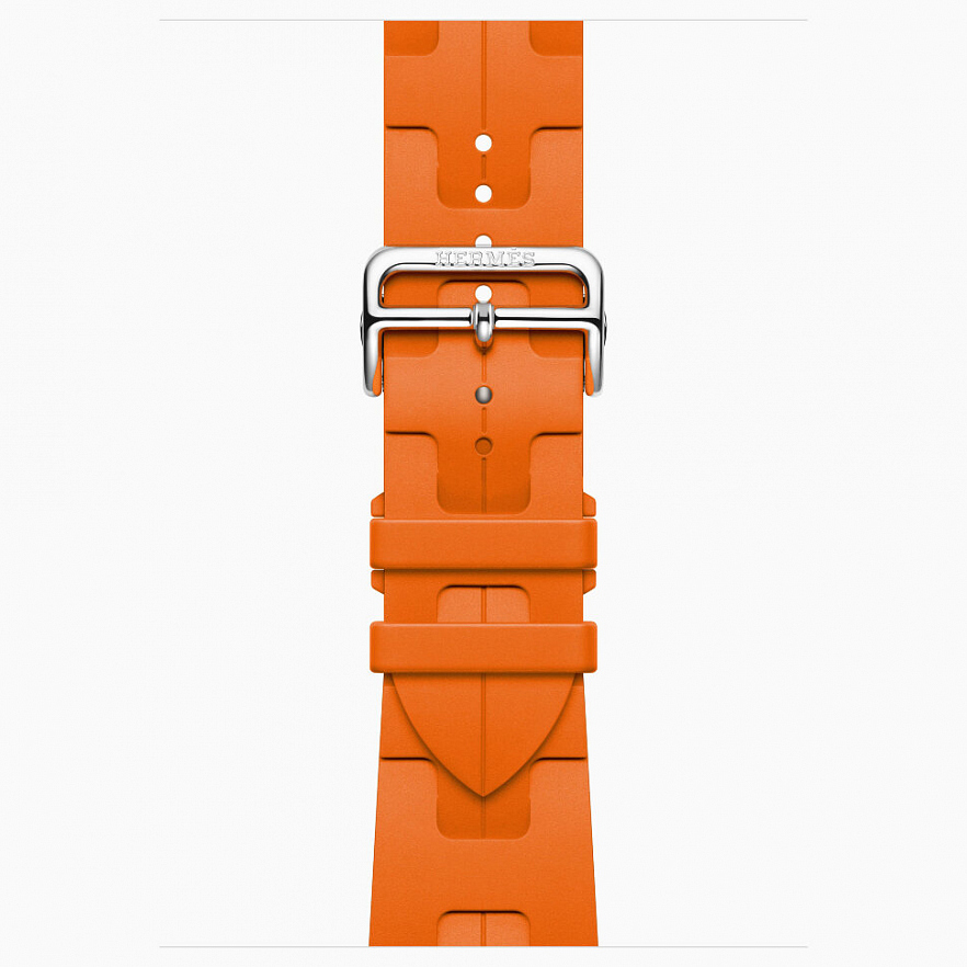 Умные часы Apple Watch Series 10 Hermes 46 мм, спортивный ремешок Kilim оранжевый