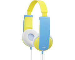 Детские проводные наушники JVC KIDS желтый/голубой (HA-KD5-Y-EF)