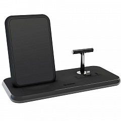 Док-станция ZENS Stand+Dock Aluminium Wireless Charger чёрная