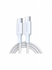 Кабель UGREEN L502 (35220) USB-C - 5А плетеный - 1м белый