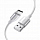 Кабель Ugreen US288 USB-A 2.0 to USB-C Cable Nickel Plating Aluminum Nylon Braid (0,25 метра) серебристый / белый (60129)