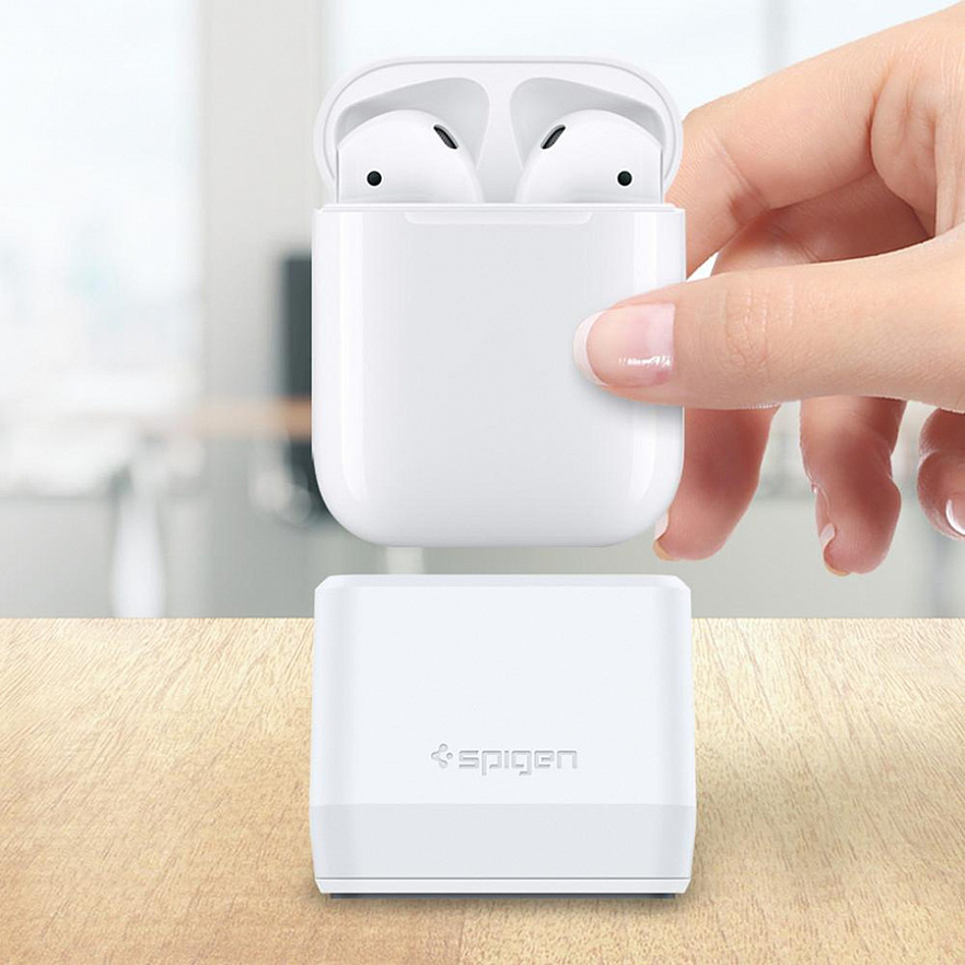 Док-станция Spigen Airpods Stand S313 для Airpods белая (000CD21203)