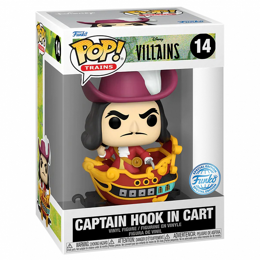 Коллекционная фигурка Funko POP! Trains Disney Villains Captain Hook In Cart (Exc) (14) 65092
