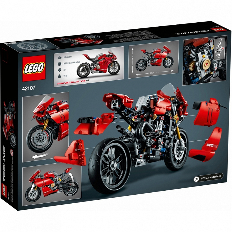Конструктор LEGO Technic 42107 Ducati Panigale V4 R, 646 деталей