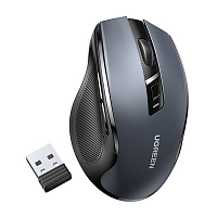 Мышка беспроводная UGREEN MU006 (90855) эргономичная 2.4G 4000DPI чёрная