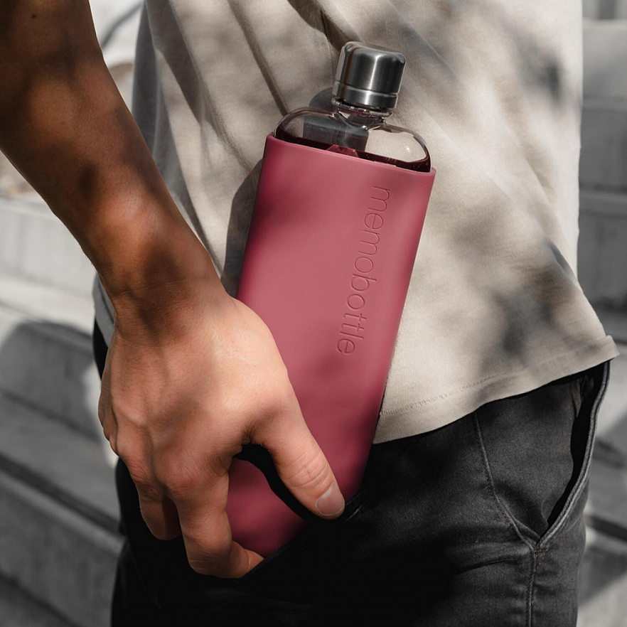 Чехол для бутылки Memobottle Slim бордовый