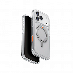 Чехол Uniq Swivix для iPhone 17 Pro Max с кольцом‑подставкой прозрачный (Magsafe)