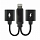 Разветвитель Double Lightning Audio / Charge для iPhone черный (с черным проводом)