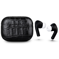Беспроводные наушники Apple AirPods Pro Custom Edition крокодил чёрные матовые