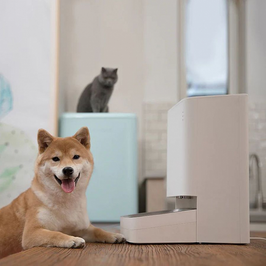 Умная автоматическая кормушка Xiaomi Smart Pet Food Feeder белая