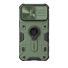 Чехол Nillkin CamShield Armor для iPhone 15 Pro Max чехол темно-зеленый