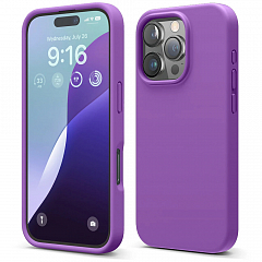 Чехол Elago Premium Silicone для iPhone 16 Pro Max фиолетовый неон (Neon Purple)