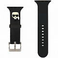 Ремешок CG Mobile Karl Lagerfeld Head Silicone для Apple Watch 38/40/41 мм чёрный (KLAWMSLKK)
