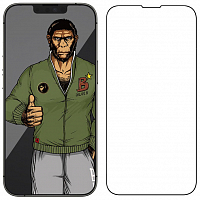 Защитное стекло BlueO 2.5D Silk Full Cover Narrow для iPhone 13 Pro Max чёрное (NPB3-6.7(21))