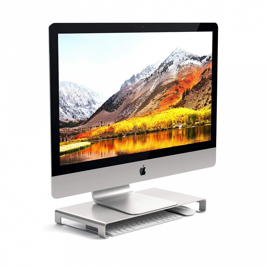 Подставка Satechi Universal Aluminum Unibody Monitor Stand для ноутбука / монитора серебристая (ST-ASMSS)