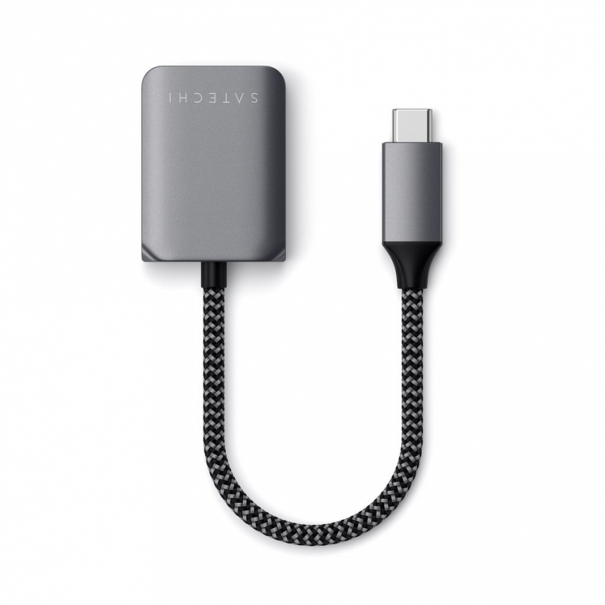 Переходник Satechi Aluminum USB-C PD Audio Adapter серый космос (ST-UCAPDAM)