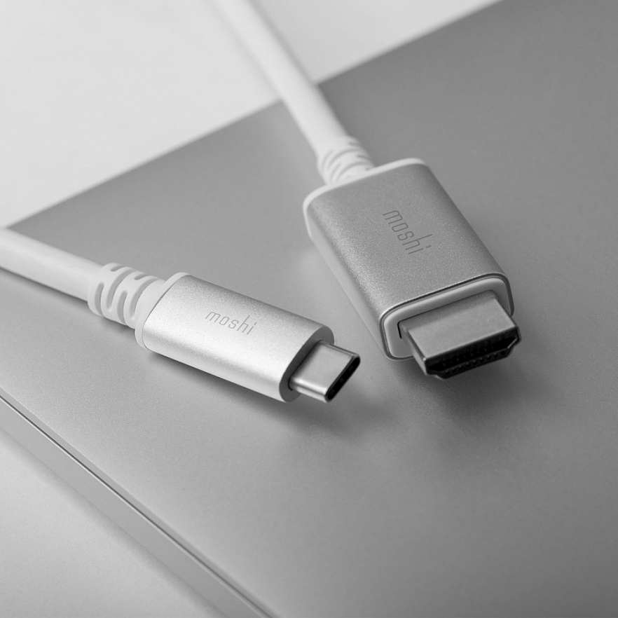 Кабель Moshi USB-C to HDMI (2 метра) белый