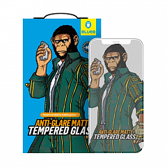 Защитное стекло Blueo 2.5D Silk full cover Anti-glare для iPhone 12 Pro Max матовое с черной рамкой (NPB9-6.7)
