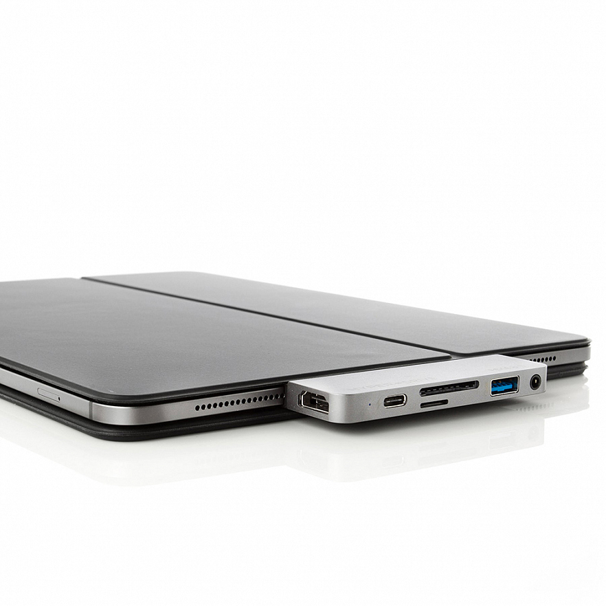 USB-хаб HyperDrive 6-in-1 USB-C Hub для iPad Pro / iPad Air / iPad mini серебристый (HD319B-SILVER)