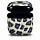 Чехол iCarer для Airpods leather series leopard фисташковый (AP004-BN)
