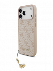 Чехол Guess 4G для iPhone 17 Pro Max с MagSafe розовый
