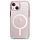 Чехол Uniq Combat Duo MagSafe для iPhone 15 розовый / голубой (Blue/Pink)