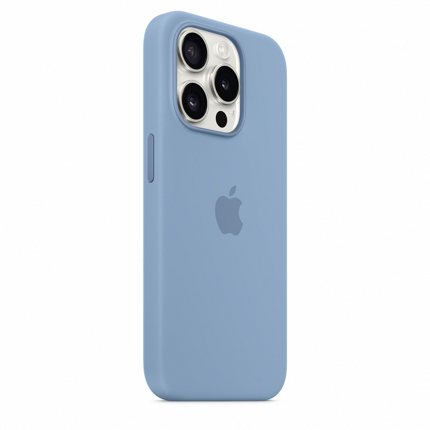 Чехол Apple MagSafe Silicone Case для iPhone 15 Pro зимняя синева (Winter Blue)