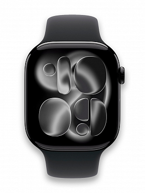 Часы Apple Watch Series 11 - 46 mm - алюминиевые Jet Black черные спортивный ремешок