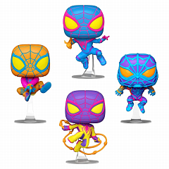 Фигурки Funko POP! Bobble Marvel Games Miles Morales (BLKLT) (Exc) 4PK 69140