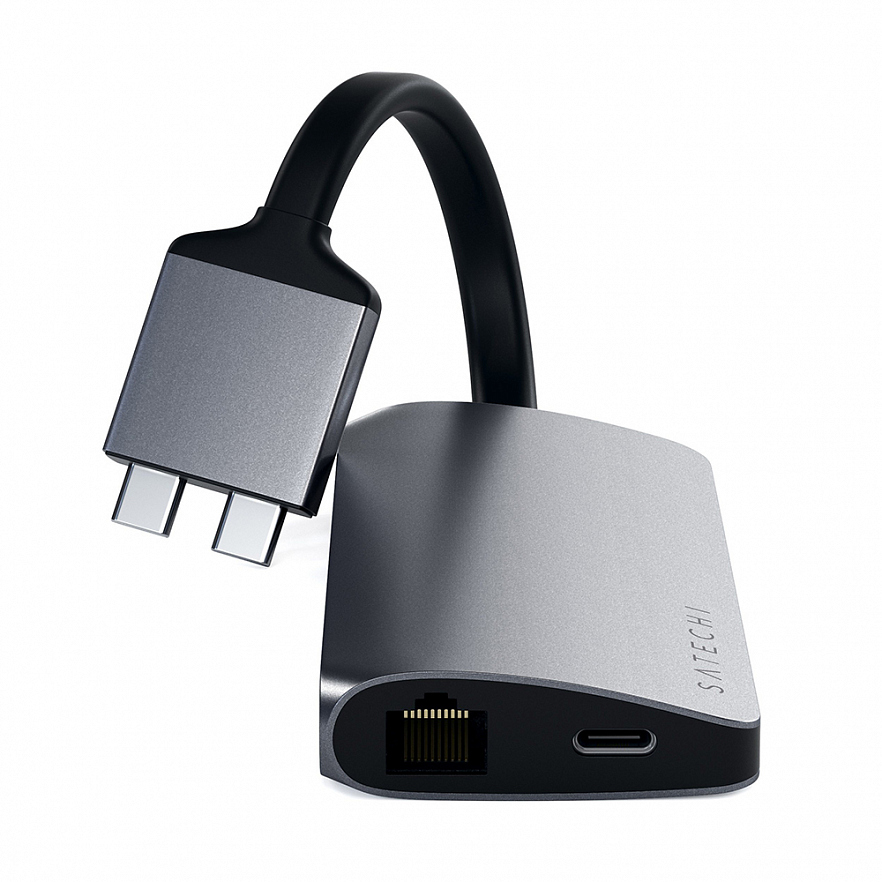 Мульти хаб Satechi Type-C Dual Multimedia Adapter серый космос (ST-TCDMMAM)