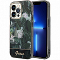 Чехол CG Mobile Guess PC/TPU Jungle w Electroplated Camera Hard для iPhone 14 Pro зелёный