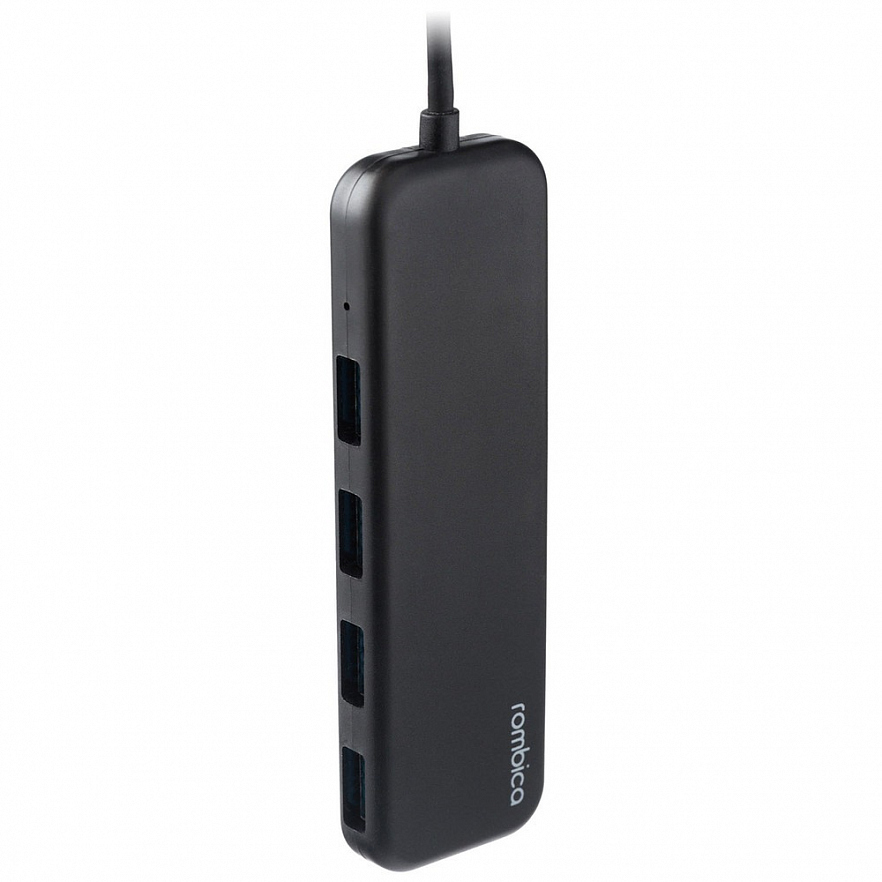 Мульти хаб Rombica Type-C Hub 4 x USB 3.0 чёрный (TC-00020)