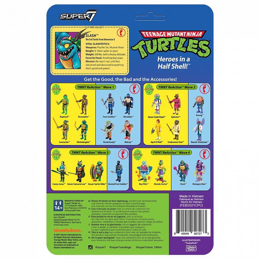 Коллекционная фигурка TMNT Slash (TMNTW04-SLA-01)