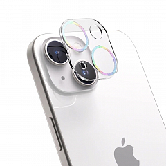 Защита камеры SwitchEasy MagEasy LensArmor Ultra-Thin Lens Protector для iPhone 15 / Plus радужная