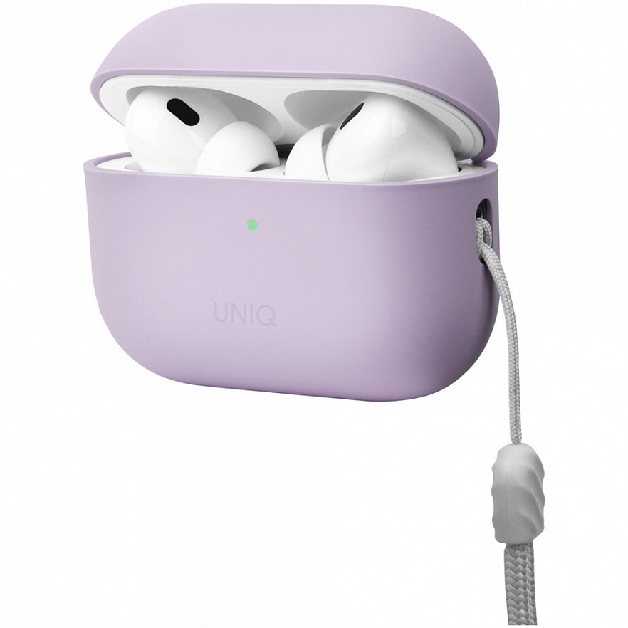 Чехол Uniq LINO Liquid silicone для Airpods Pro 2 Лавандовый (Lavender)