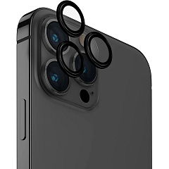 Защитное стекло на камеру Uniq OPTIX Camera Lens protector Aluminium для iPhone 15 Pro Max чёрное Black