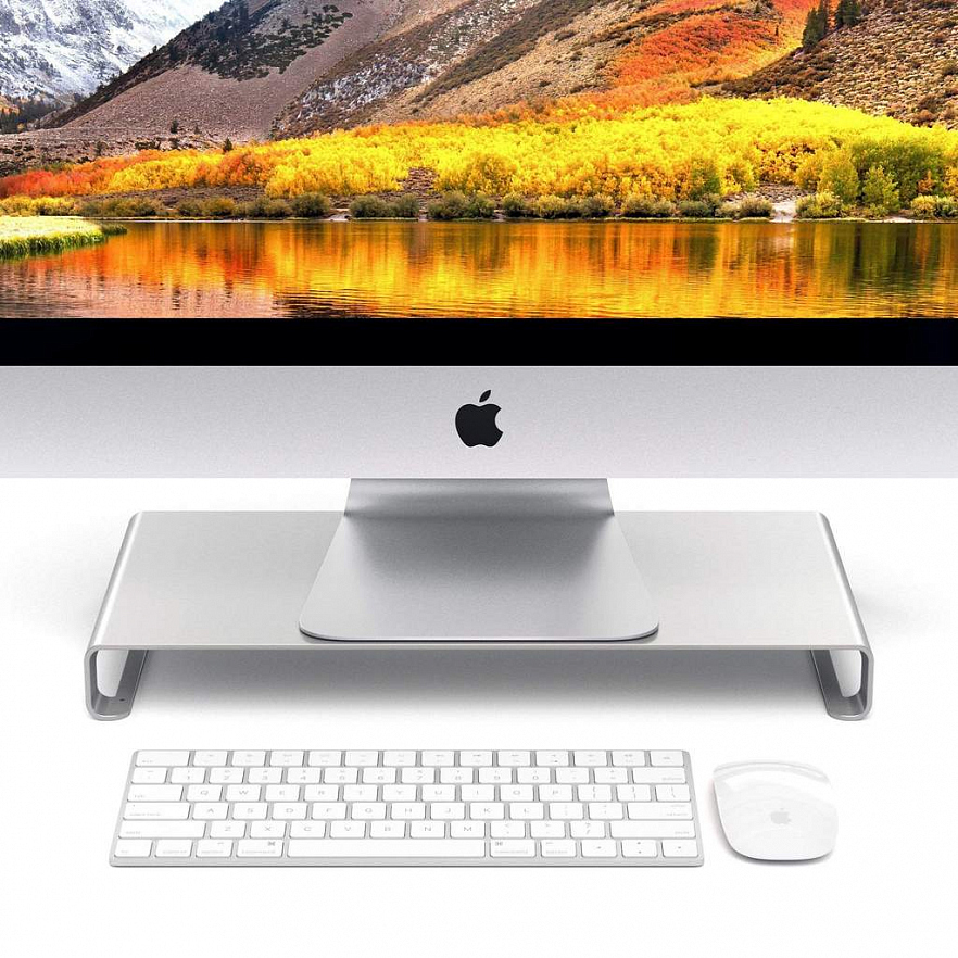 Подставка Satechi Universal Aluminum Unibody Monitor Stand для ноутбука / монитора серебристая (ST-ASMSS)