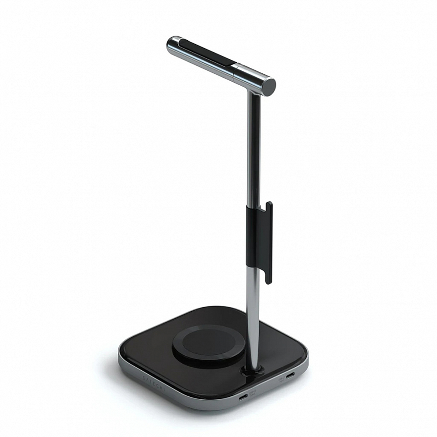 Подставка для наушников с беспроводной зарядкой Satechi 2-in-1 Headphone Stand with Wireless Charger (ST-UCHSMCM)