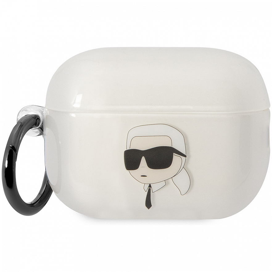 Чехол CG Mobile Karl Lagerfeld TPU with ring NFT Karl для Airpods Pro 2 (2022) прозрачный (Transparent)