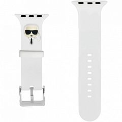 Ремешок CG Mobile Karl Lagerfeld Head Silicone для Apple Watch 38/40/41 мм белый (KLAWMSLKW)