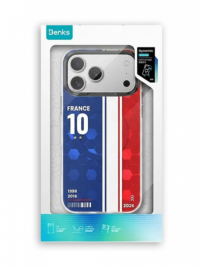 Чехол Benks для iPhone 17 Pro Max Dynamic France D3 Soccer (2026)