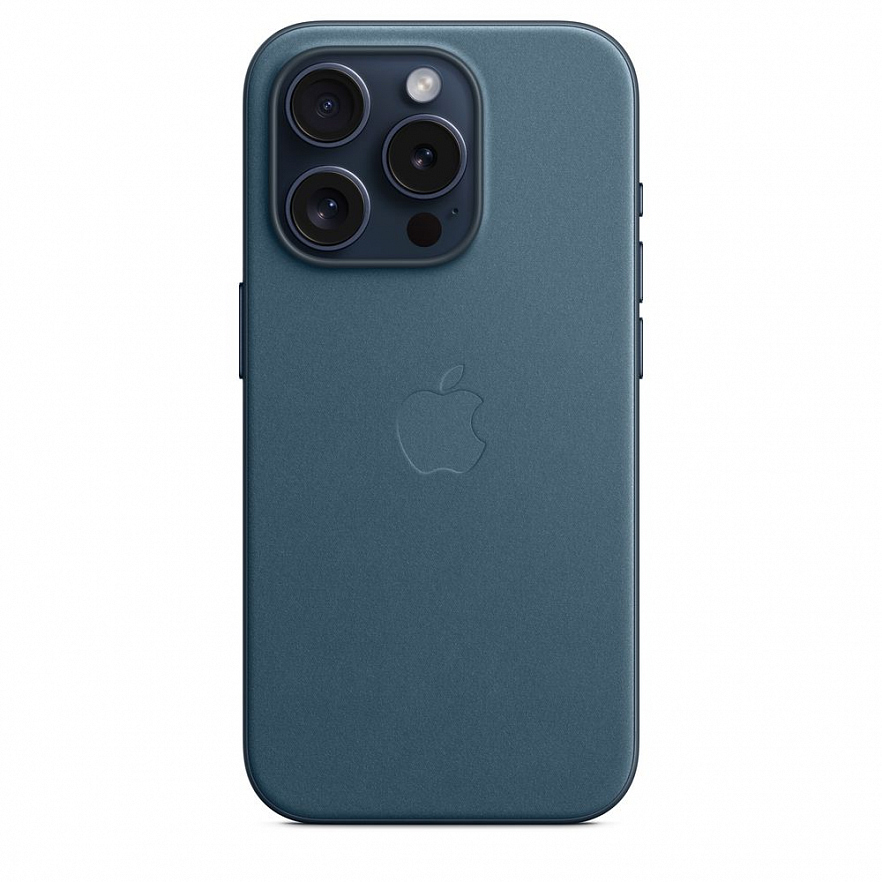 Чехол Apple FineWoven Case для iPhone 15 Pro Тихоокеанский голубой (Pacific Blue)