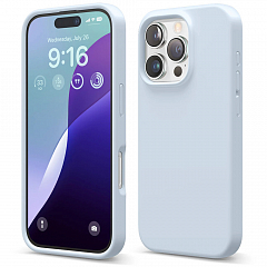 Чехол Elago Premium Silicone для iPhone 16 Pro светло-голубой (Light Blue)