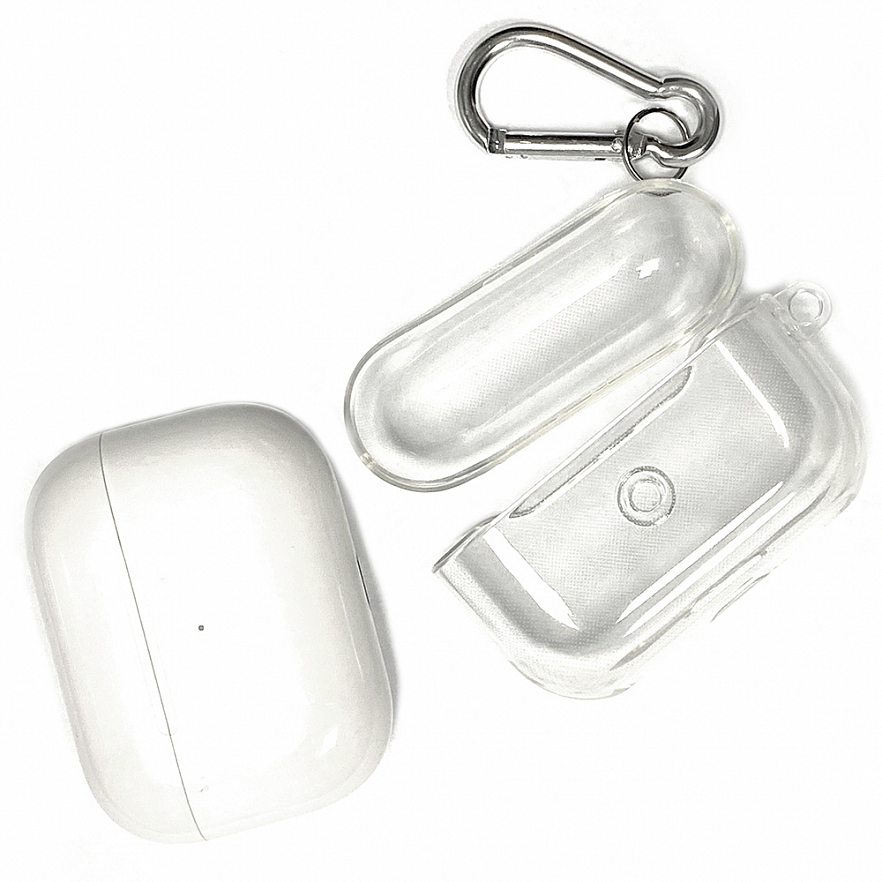 Чехол TOTU TWS Pro Premium Case для AirPods Pro ударопрочный c карабином прозрачный